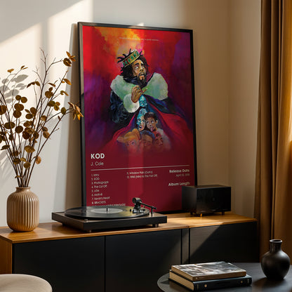 J. Cole 'KOD' Album Poster