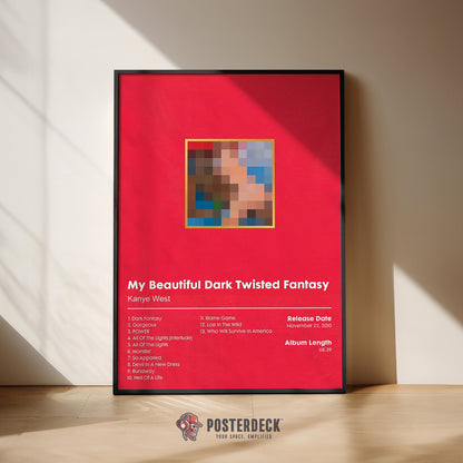 Kanye West 'My Beautiful Dark Twisted Fantasy' Album Poster