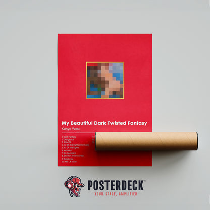 Kanye West 'My Beautiful Dark Twisted Fantasy' Album Poster