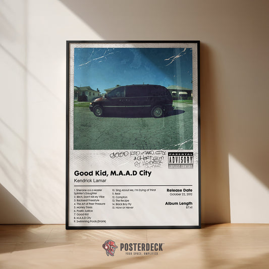 Kendrick Lamar 'Good Kid M.A.A.D City' Deluxe Album Poster