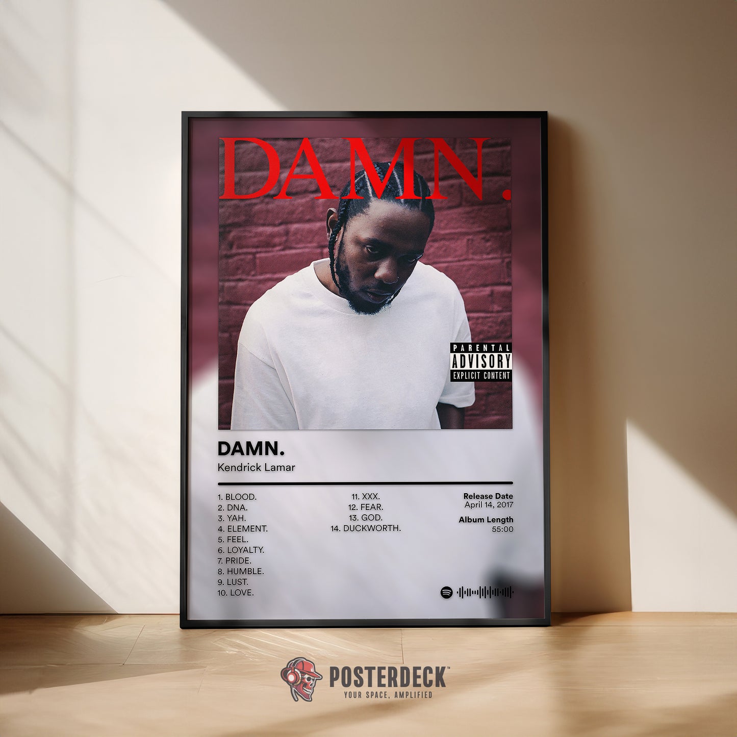 Kendrick Lamar 'Damn' Album Poster