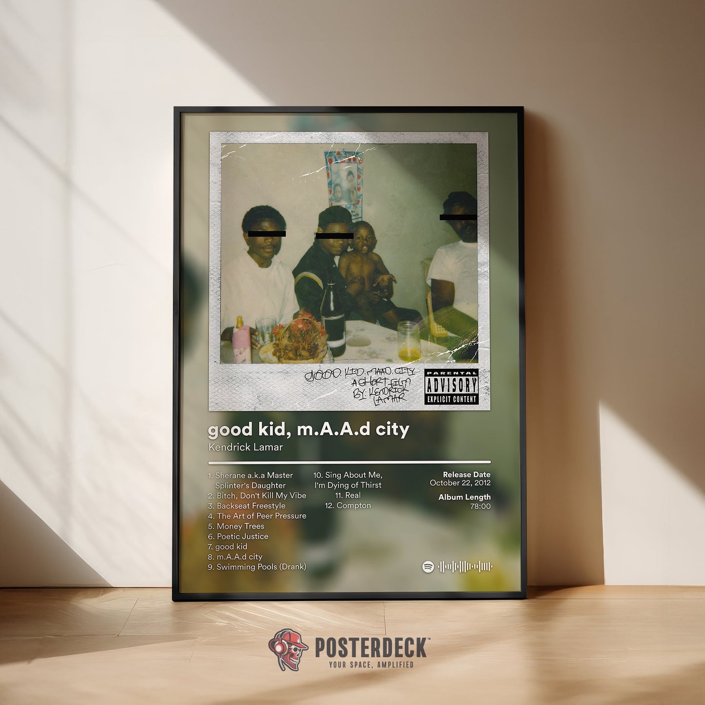 Kendrick Lamar 'Good Kid, M.A.A.D City' Album Poster