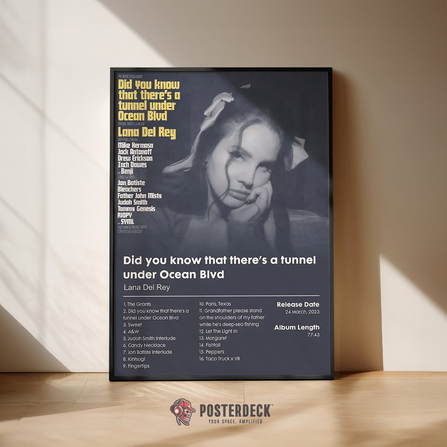 Lana Del Rey 'Did You Know That There's A Tunnel Under Ocean Blvd' Album Poster