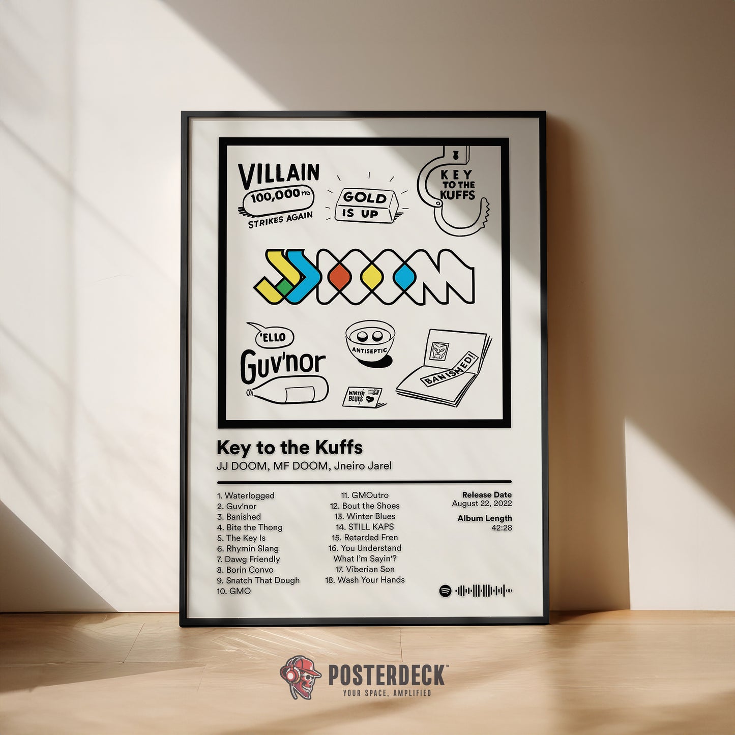 MF DOOM 'Key To The Kuffs' Album Poster