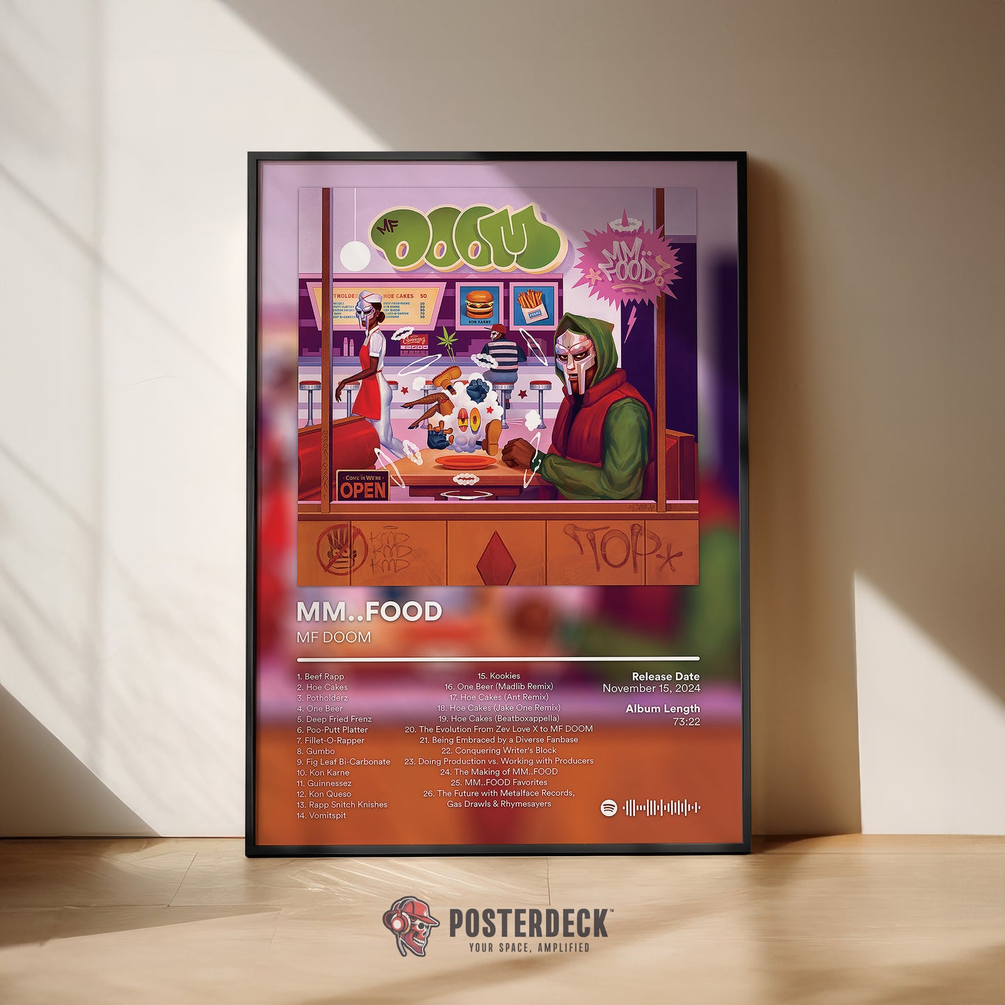 MF DOOM 'MM..Food' (20th Anniversary) Album Poster