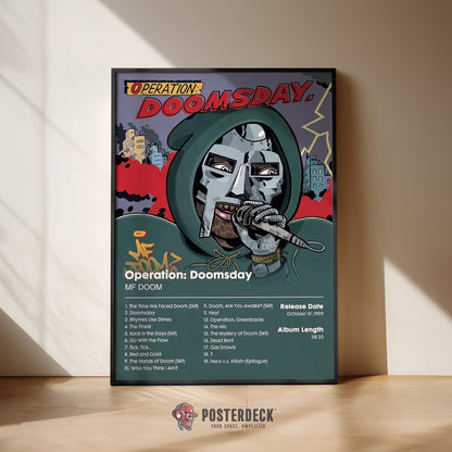 MF DOOM 'Operation: Doomsday' Album Poster