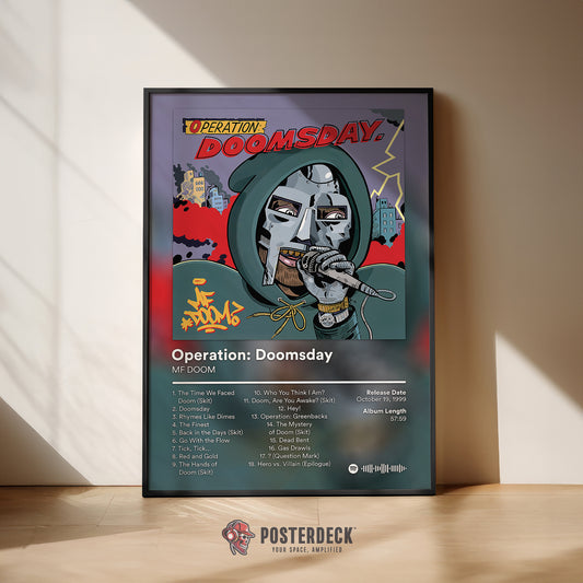 MF DOOM 'Operation: Doomsday' Album Poster