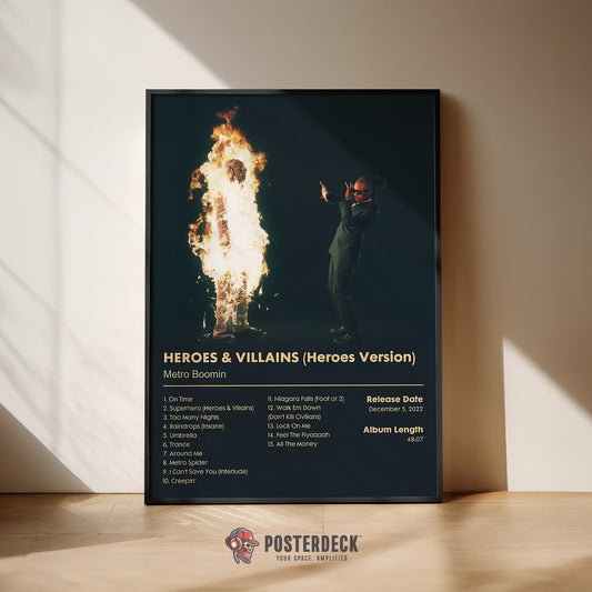 Metro Boomin 'HEROES & VILLAINS (Heroes Version)' Album Poster