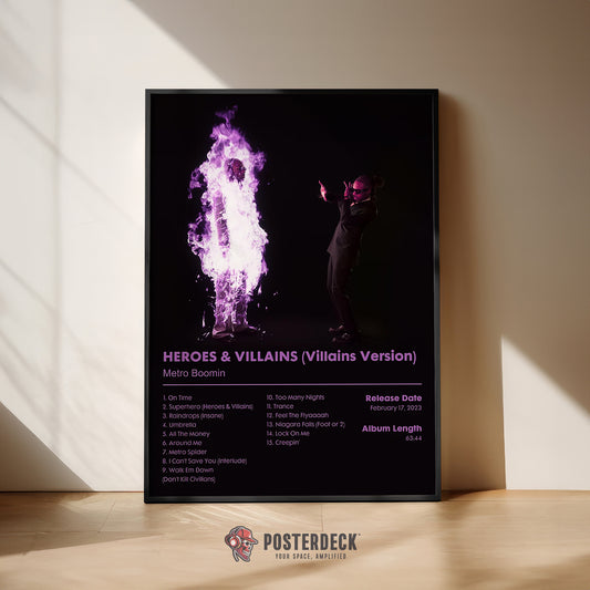 Metro Boomin 'HEROES & VILLAINS (Villains Version)' Album Poster