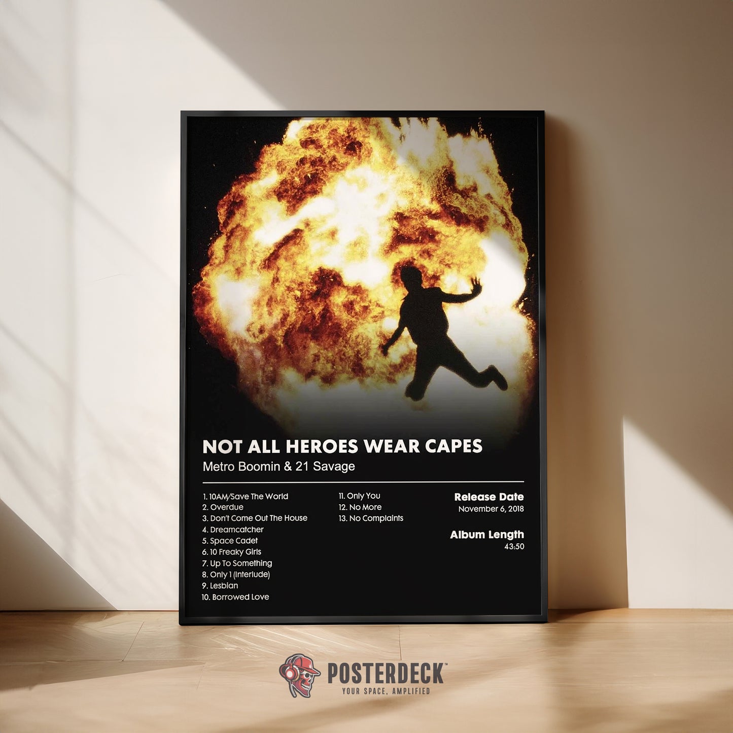 Metro Boomin & 21 Savage 'NOT ALL HEROES WEAR CAPES' Album Poster