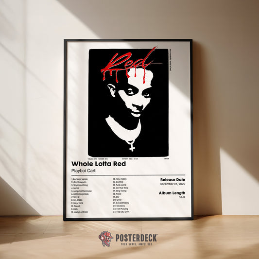 Playboi Carti 'Whole Lotta Red' Album Poster