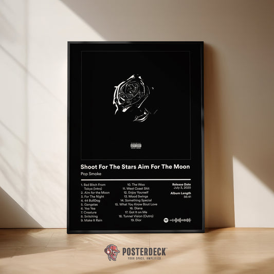 Pop Smoke 'Shoot For The Stars Aim For The Moon' Album Poster