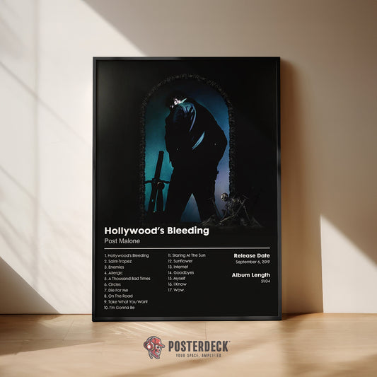 Post Malone 'Hollywood's Bleeding' Album Poster