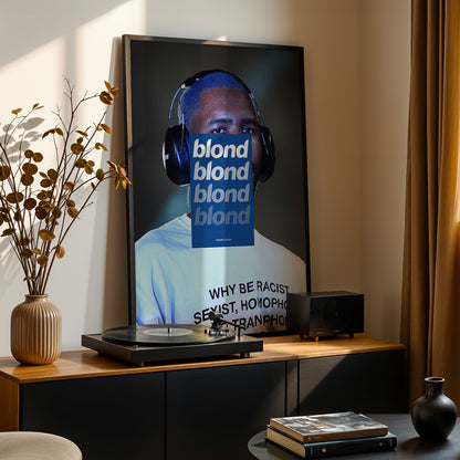 Frank Ocean 'BLONDE' (Blue Overlay) Poster