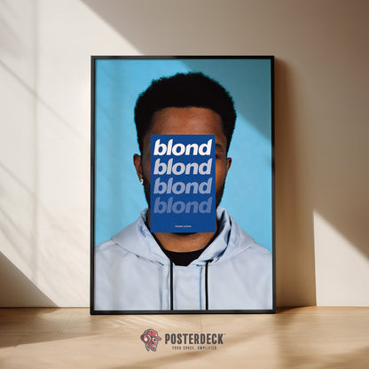 Frank Ocean 'BLONDE' (Blue Hoodie Overlay) Poster