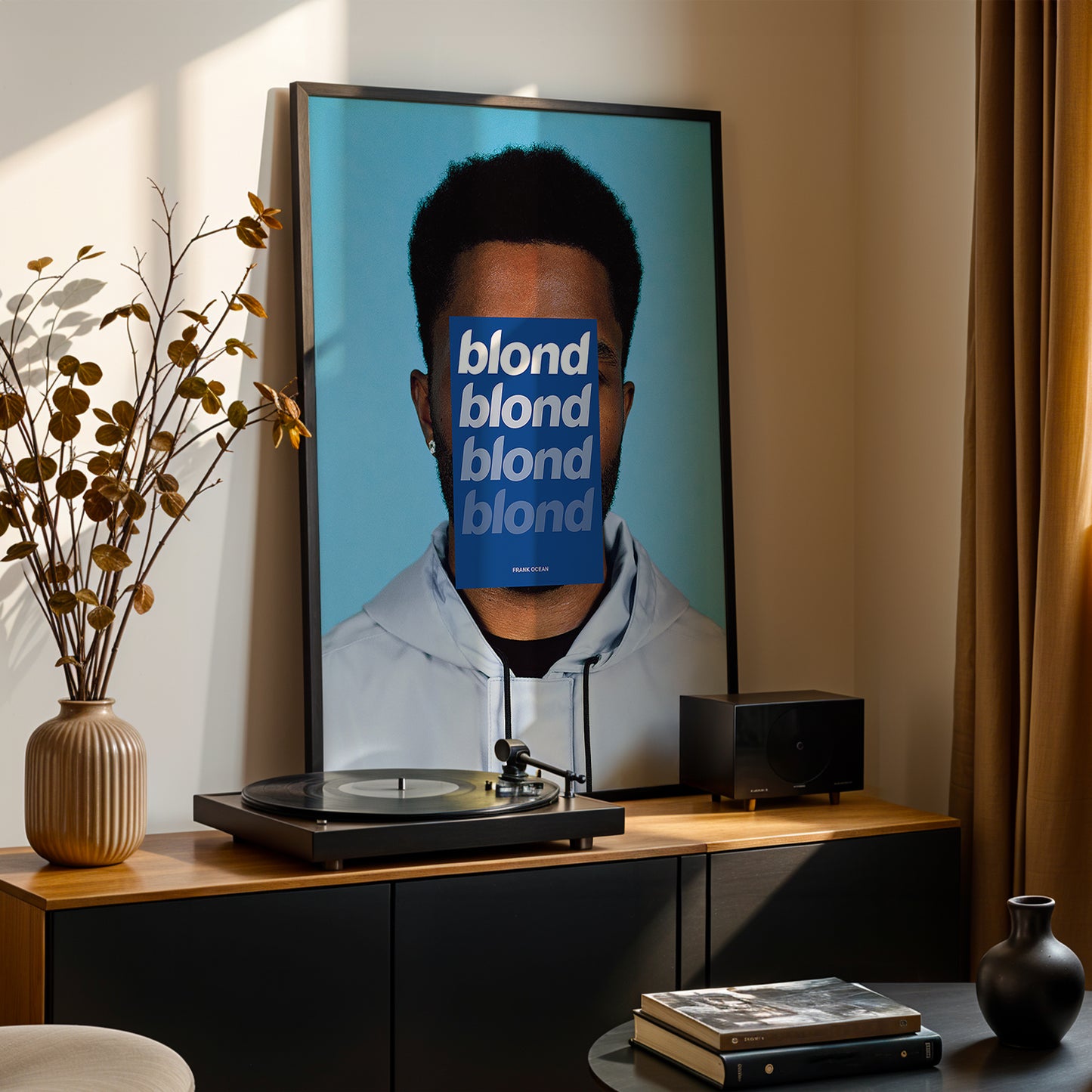 Frank Ocean 'BLONDE' (Blue Hoodie Overlay) Poster