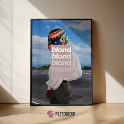 Frank Ocean 'BLONDE' (Grey Overlay) Poster