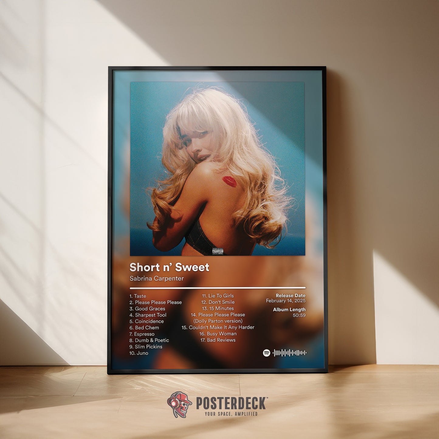 Sabrina Carpenter 'Short N' Sweet' Album Poster