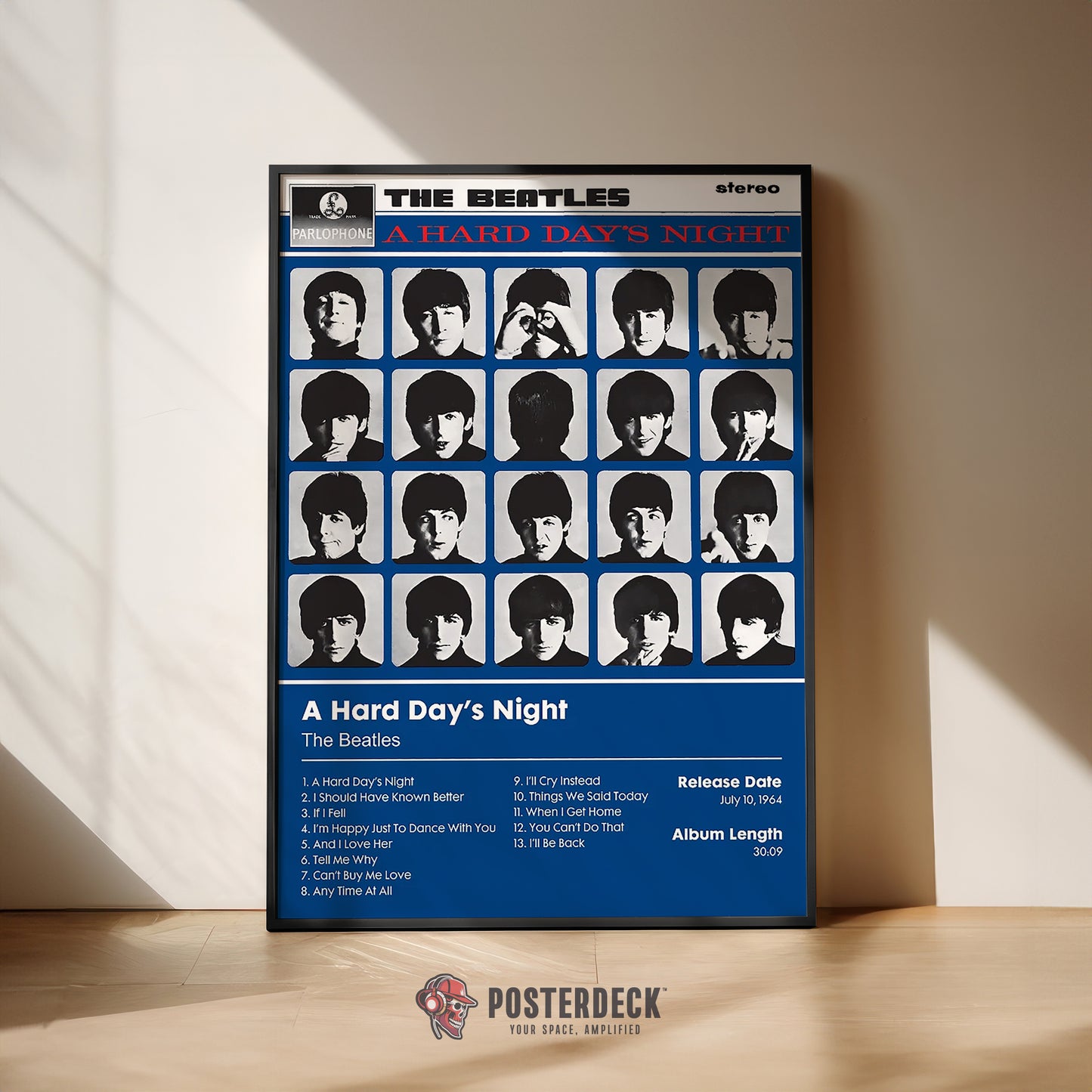 The Beatles 'A Hard Day's Night' Album Poster