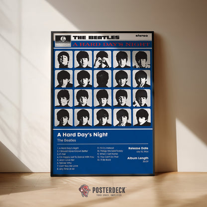 The Beatles 'A Hard Day's Night' Album Poster