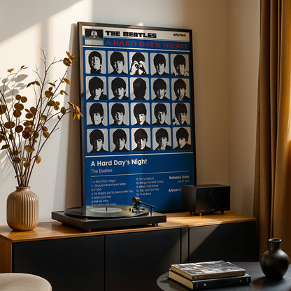 The Beatles 'A Hard Day's Night' Album Poster