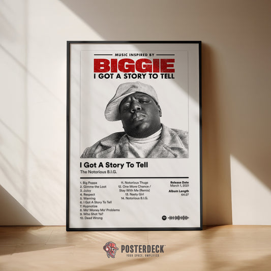 The Notorious B.I.G 'I Got A Story To Tell' Album Poster