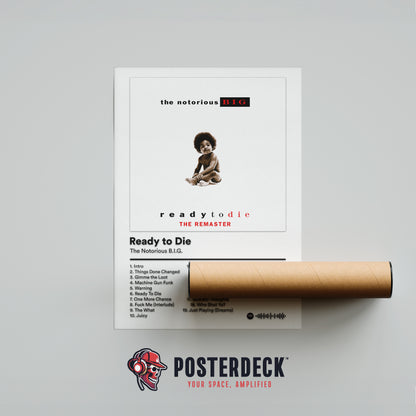 The Notorious B.I.G 'Ready To Die' (The Remaster) Album Poster