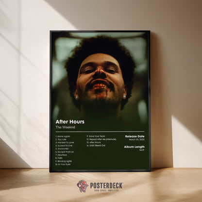 The Weeknd 'After Hours' Album Poster