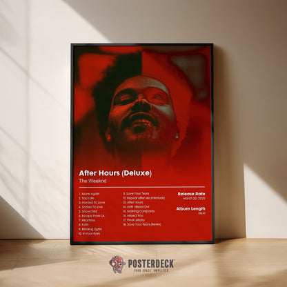 The Weeknd 'After Hours (Deluxe)' Album Poster