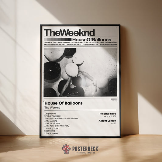The Weeknd 'House of Balloons' Album Poster